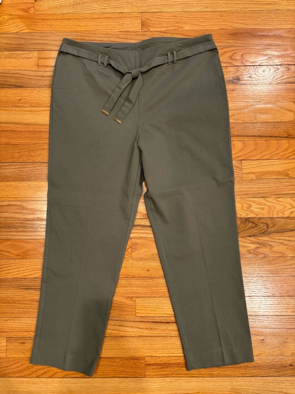 Women’s Olive Green belted Dress Pants